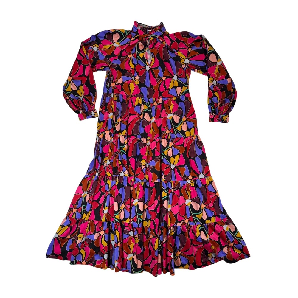 Crosby by Mollie Burch Primrose Floral Tiered Maxi Dress size Medium